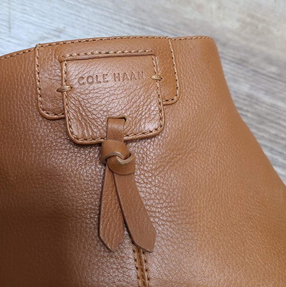 Cole Haan Joanna Grand OS Tan Leather Booties - Picture 11 of 13